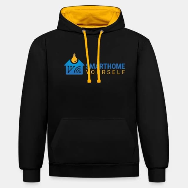 SmartHome yourself Logo – Kontrast-Hoodie